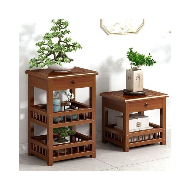 實木客廳落地式置物簡約現代多層陽臺多肉綠蘿花臺室內裝飾 花盆 花架 花架 實木花架盆栽架 多肉植物架 陽臺花架