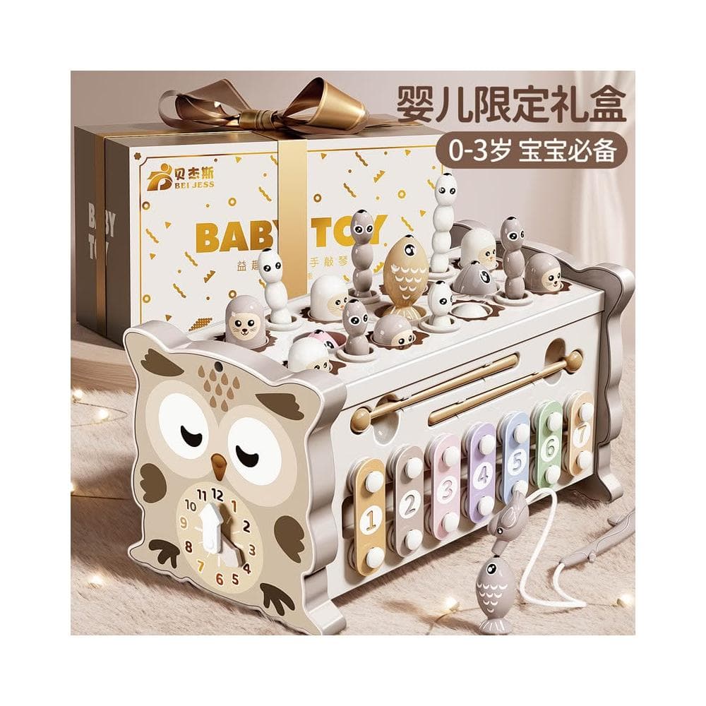 嬰幼兒六面體益智敲琴打地鼠百寶箱早教玩具兒童寶寶周歲生日禮物