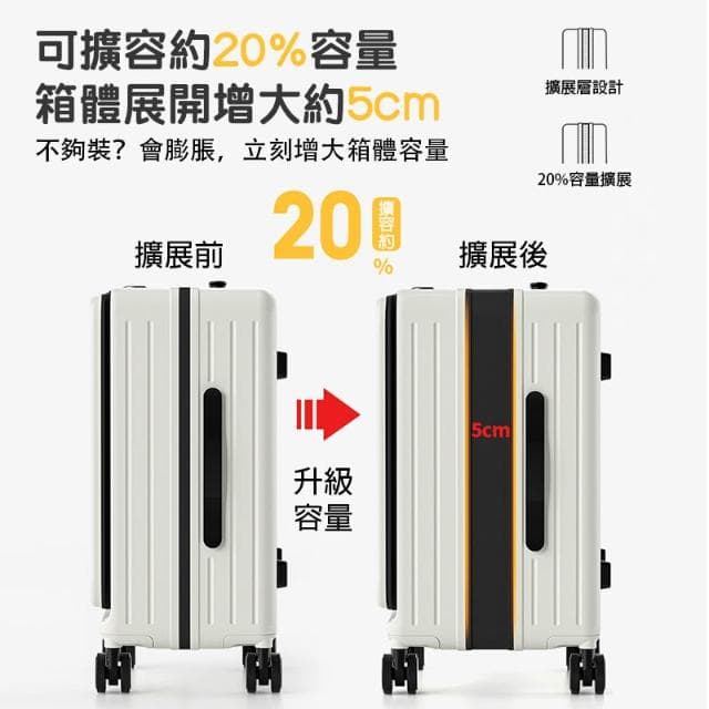 前開式行李箱 側開式行李箱 防爆拉鍊 旅行箱 登機箱 超大行李箱 20吋 24吋  26吋