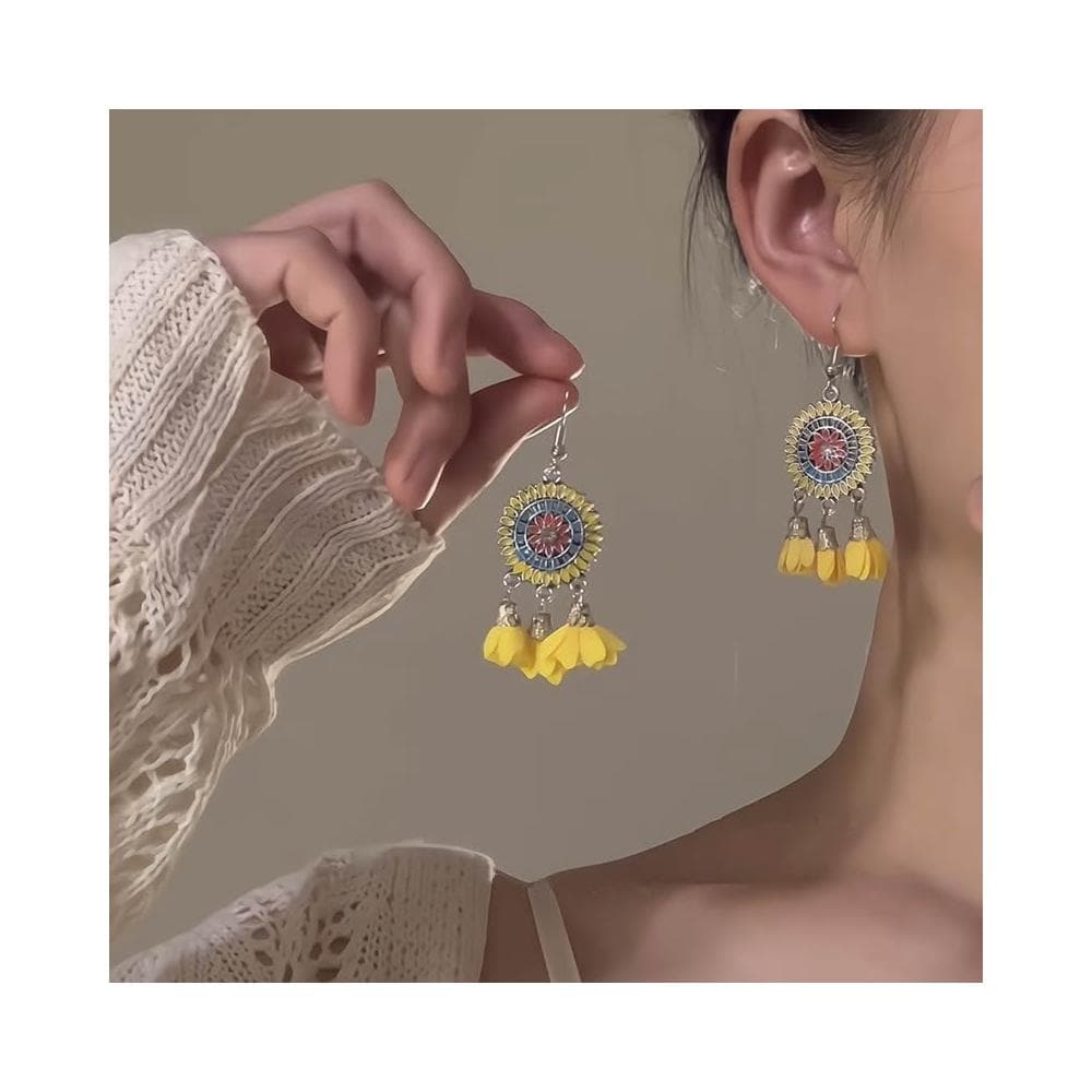 🎗飾間首飾鋪 黃色耳環夏日度假耳飾