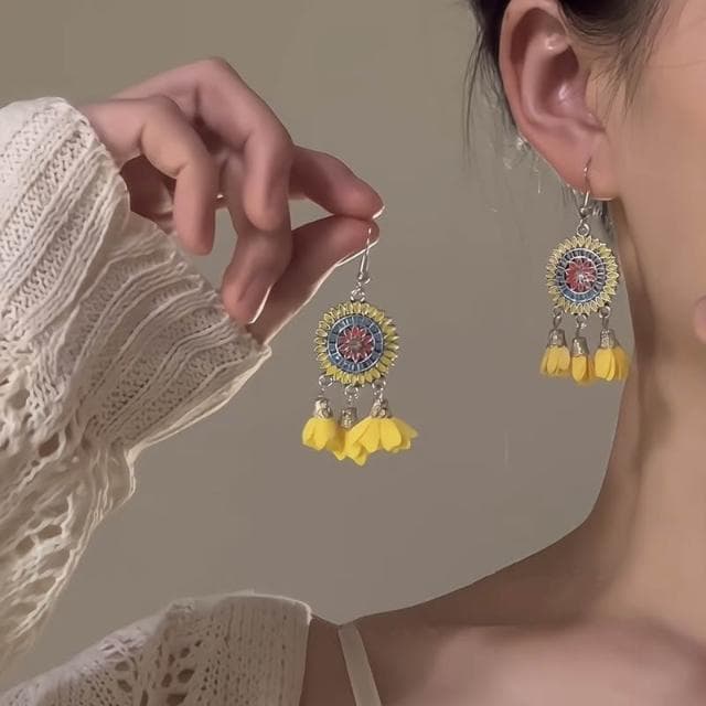 🎗飾間首飾鋪 黃色耳環夏日度假耳飾