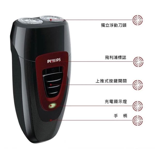 【Philips 飛利浦】雙刀頭電鬍刀PQ182福利品 (全新品外盒凹損)