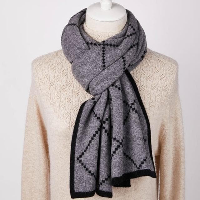 【米蘭精品】現貨+預購 頂級100%羊毛圍巾圍脖秋冬季加絨厚磅保暖針織圍巾休閒-羊毛格紋男女配件74mi10