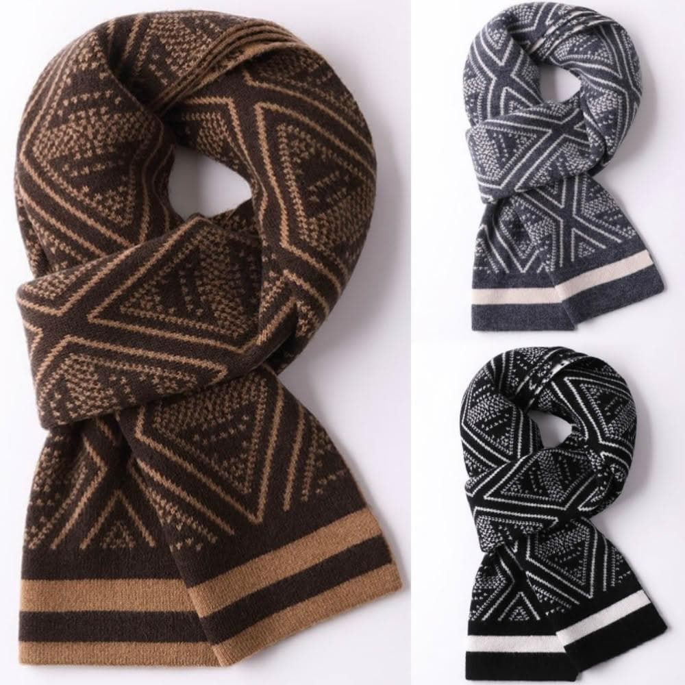 【米蘭精品】現貨+預購 頂級100%羊毛圍巾圍脖秋冬季加絨厚磅保暖針織圍巾休閒-針織情侶格子男女配件74mi14