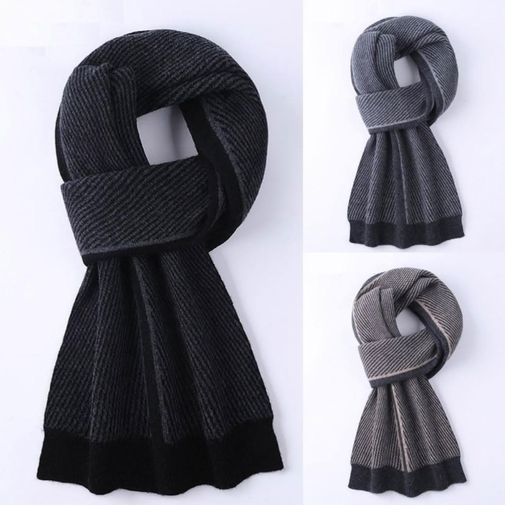 【米蘭精品】現貨+預購 頂級100%羊毛圍巾圍脖秋冬季加絨厚磅保暖針織圍巾休閒-韓版百搭針織男女配件74mi17