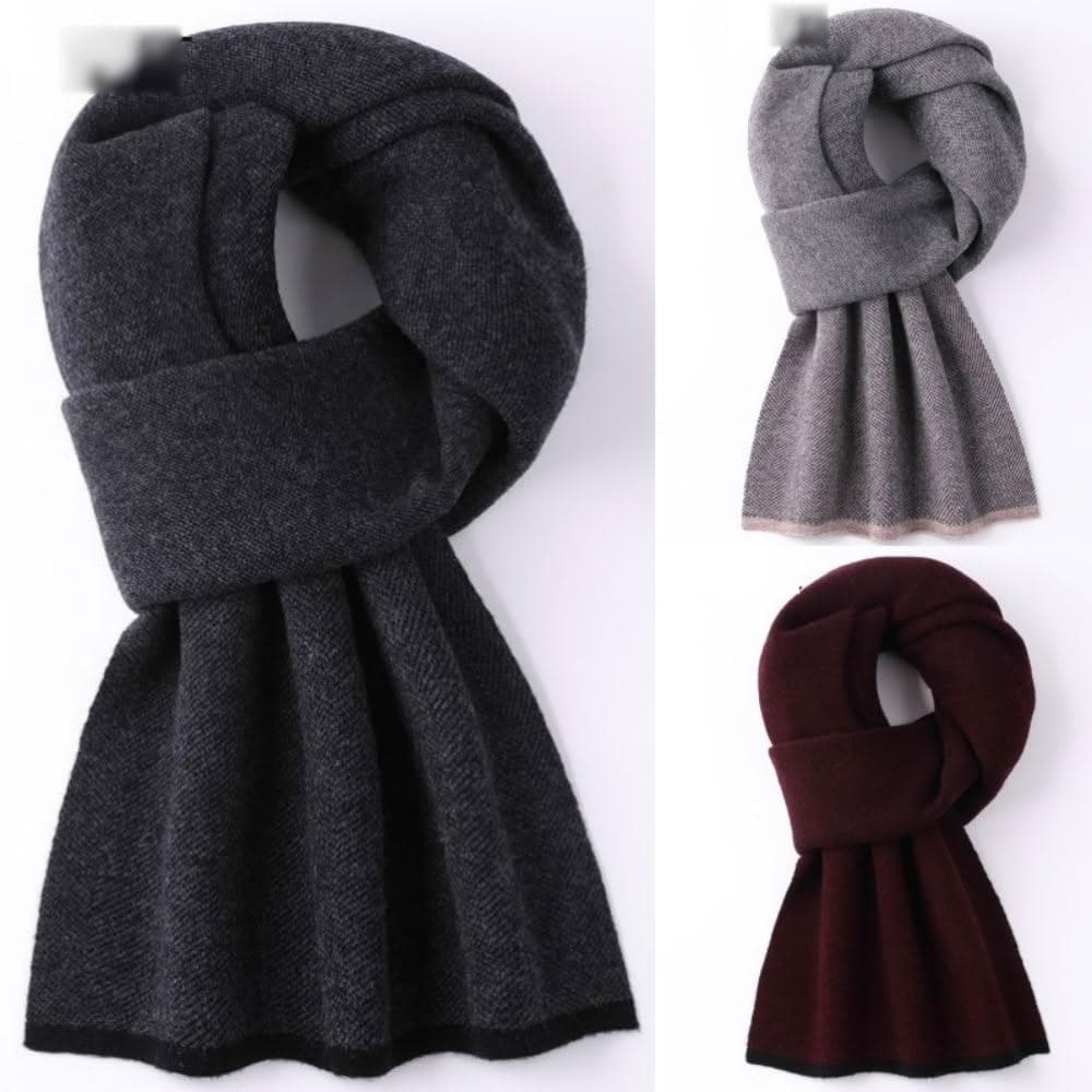 【米蘭精品】現貨+預購 頂級100%羊毛圍巾圍脖秋冬季加絨厚磅保暖針織圍巾休閒-時尚穿搭加厚男女配件74mi19