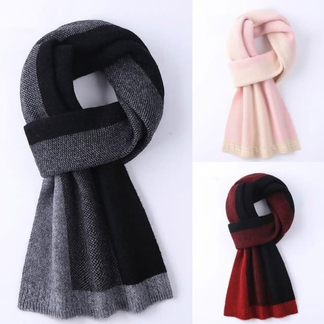 【米蘭精品】現貨+預購 頂級100%羊毛圍巾圍脖秋冬季加絨厚磅保暖針織圍巾休閒-韓系百搭簡約男女配件74mi30