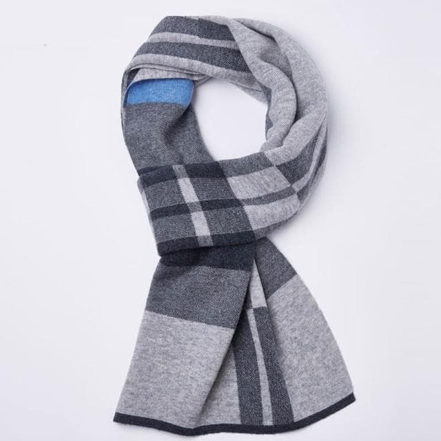 【米蘭精品】現貨+預購 頂級100%羊毛圍巾圍脖秋冬季加絨厚磅保暖針織圍巾休閒-格紋韓版百搭男女配件74mi32