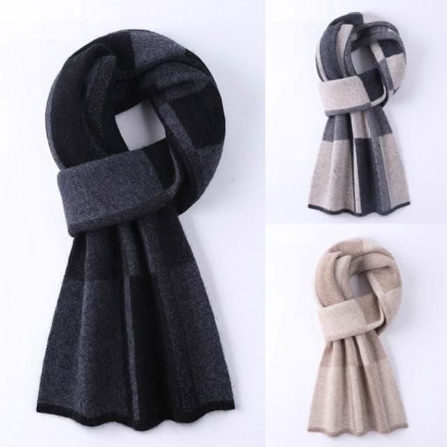 【米蘭精品】現貨+預購 頂級羊毛圍巾羊絨圍脖秋冬季加絨厚磅保暖針織圍巾休閒-羊毛圍巾格子男女配件74mi44