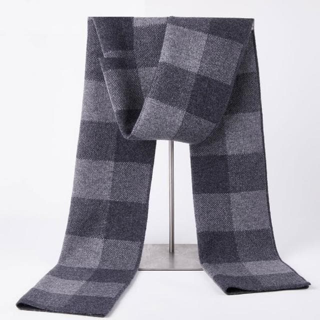 【米蘭精品】現貨+預購 頂級羊毛圍巾羊絨圍脖秋冬季加絨厚磅保暖針織圍巾休閒-格子冬季韓版男女配件74mi45