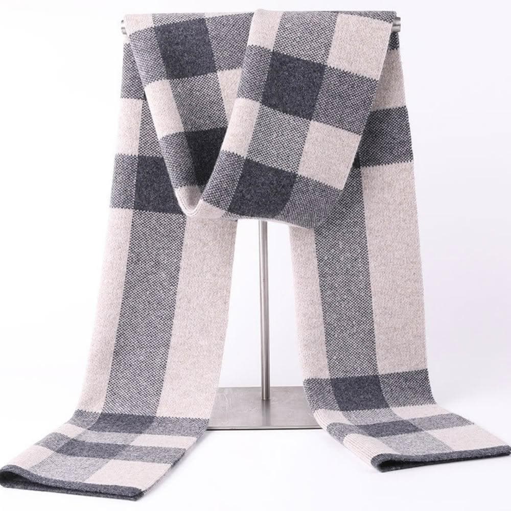 【米蘭精品】現貨+預購 頂級羊毛圍巾羊絨圍脖秋冬季加絨厚磅保暖針織圍巾休閒-新款格紋百搭男女配件74mi46