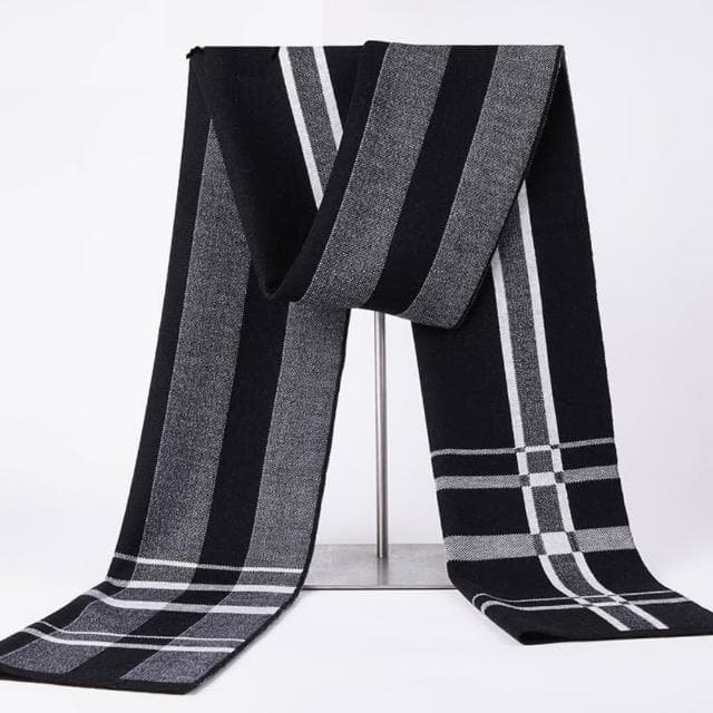 【米蘭精品】現貨+預購 頂級羊毛圍巾羊絨圍脖秋冬季加絨厚磅保暖針織圍巾休閒-經典格紋男冬男女配件74mi63