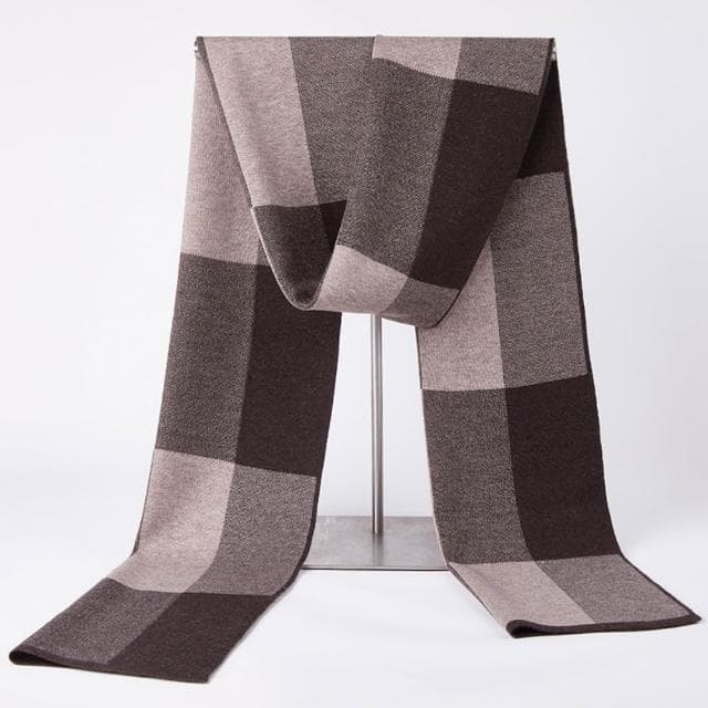 【米蘭精品】現貨+預購 頂級羊毛圍巾羊絨圍脖秋冬季加絨厚磅保暖針織圍巾休閒-格紋圍巾時尚男女配件74mi82