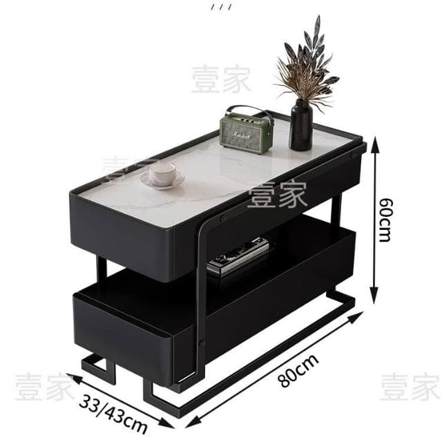 實木現代簡約意式側邊櫃沙發櫃多功能藍牙音響家用移動邊櫃