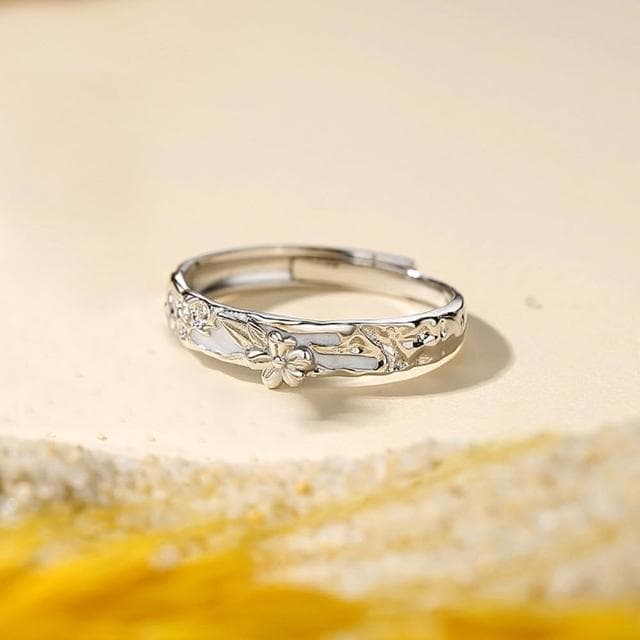 【巴黎精品】現貨+預購 頂級925純銀戒指婚戒女鑽戒開口戒情侶對戒尾戒情人節禮物-春花江月男女飾品a1li89