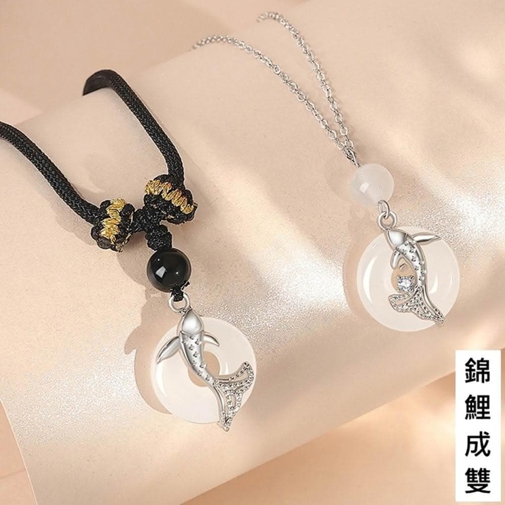 【巴黎精品】現貨+預購 頂級925純銀項鍊女項鍊項鏈鎖骨鍊情人節禮物情侶對鍊-錦鯉成雙男女飾品a1li83