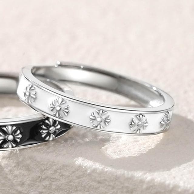 【巴黎精品】現貨+預購 頂級925純銀戒指婚戒女鑽戒開口戒子情侶對戒尾戒情人節禮物-鳶尾花男女飾品a1li80