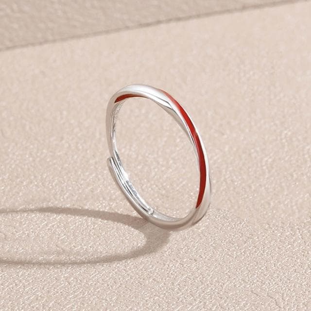 【巴黎精品】現貨+預購 頂級925純銀戒指婚戒女鑽戒開口戒情侶對戒尾戒情人節禮物-紅線男女飾品a1li72