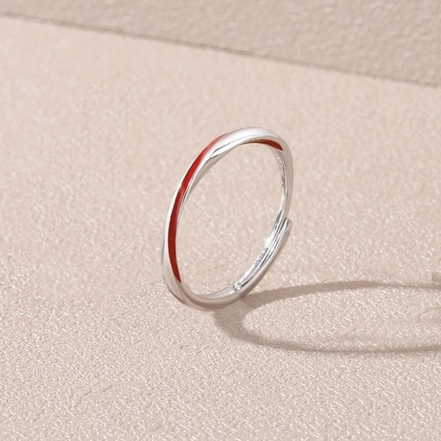 【巴黎精品】現貨+預購 頂級925純銀戒指婚戒女鑽戒開口戒情侶對戒尾戒情人節禮物-紅線男女飾品a1li72