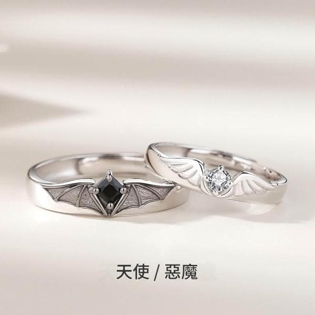 【巴黎精品】現貨+預購 頂級925純銀戒指婚戒女鑽戒開口戒情侶對戒尾戒情人節禮物-天使惡魔男女飾品a1li65