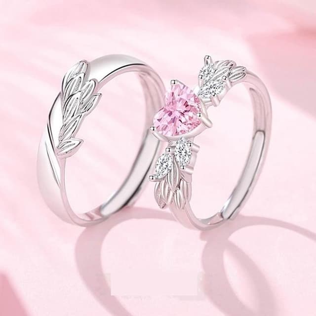 【巴黎精品】現貨+預購 頂級925純銀戒指婚戒女鑽戒開口戒情侶對戒尾戒情人節禮物-羽你相戀男女飾品a1li60