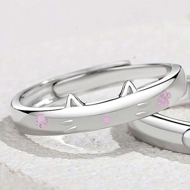 【巴黎精品】現貨+預購 頂級925純銀戒指婚戒女鑽戒開口戒子情侶對戒尾戒情人節禮物-貓與魚男女飾品a1li49