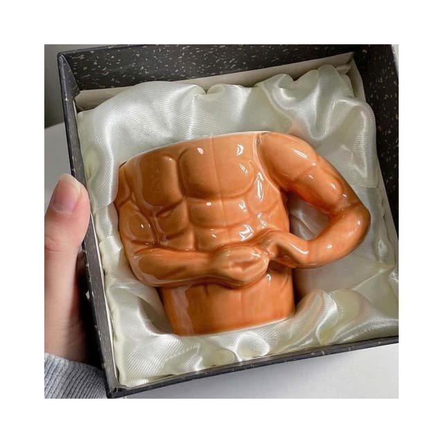 猛男請安杯 肌肉馬克杯 肌肉猛男馬克杯 搞怪馬克杯 馬克杯禮盒裝 肌肉杯 陶瓷馬克杯 惡搞馬克杯 交換禮物 學生實用杯子