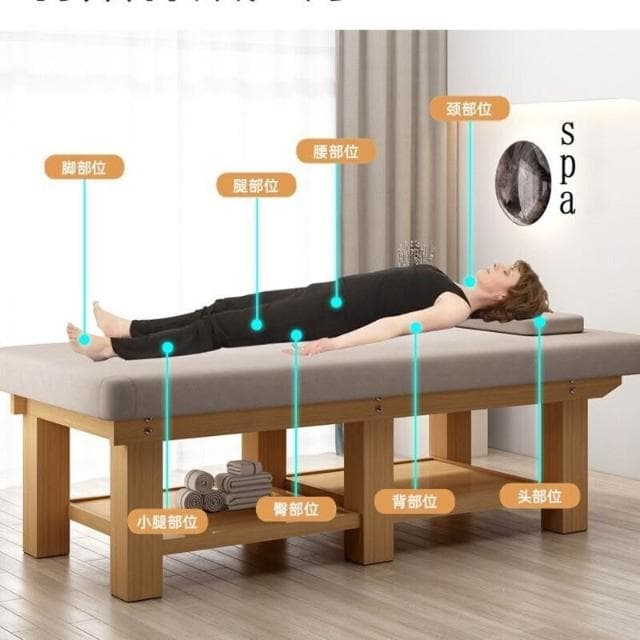 幕辭家居 美容院專用美容床實木推拿床中醫正理療床帶洞按摩床紋繡采耳spa dc5