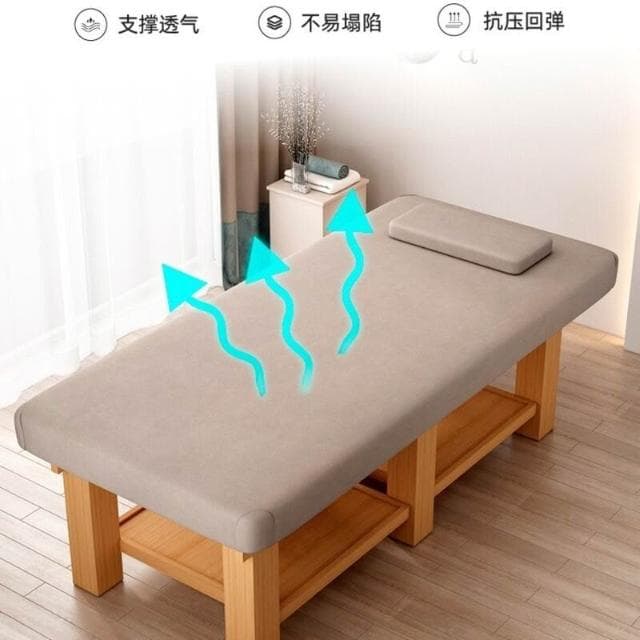 幕辭家居 美容院專用美容床實木推拿床中醫正理療床帶洞按摩床紋繡采耳spa dc5