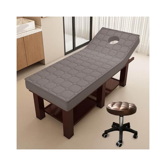 幕辭家居 乳膠美容床美容院專用按摩床推拿床帶洞美體中醫理療床紋繡美容床 5ac