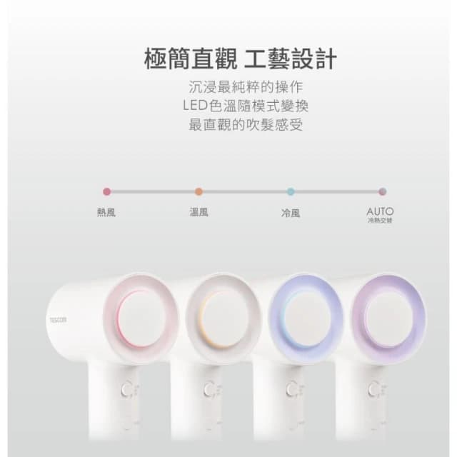 【TESCOM】🔸新色上市 🔸TESCOM TD760TW 羽量級 BLDC 專業負離子吹風機  