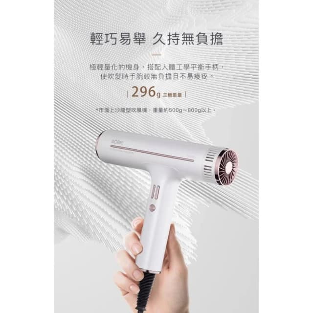 【SOLAC】專業負離子吹風機 SD-1000 頂級沙龍 速乾護髮 極輕美型 大風量 附烘罩造型組 SD1000_Kimi極美職人推薦