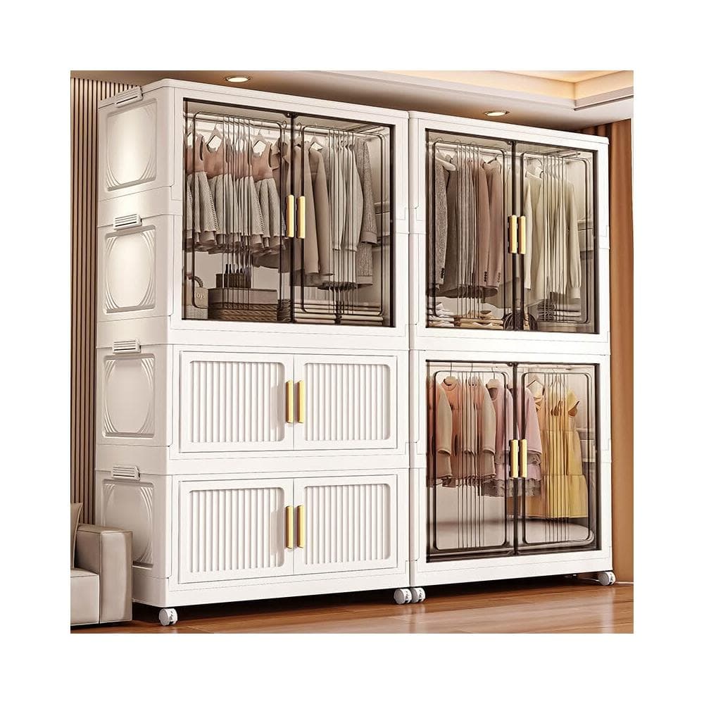 寶寶衣櫃 免安裝嬰兒衣服收納櫃 臥室兒童簡易塑料小衣櫥 家用儲物櫃