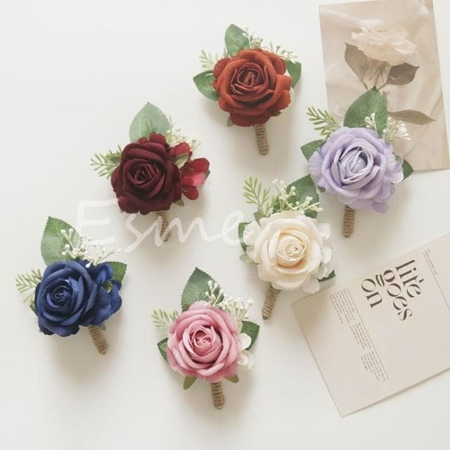 胸花 結婚胸花 藍色紅色粉色 婚禮胸花