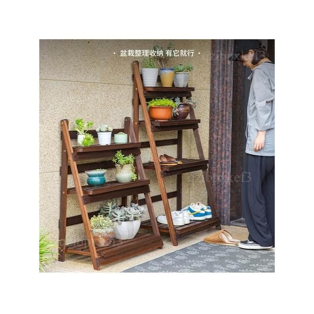 花盆擺放架 置物層架 多肉花盆托架 多層植物架 階梯式花架 客廳置物架 落地式花架 陽台盆栽花架 可