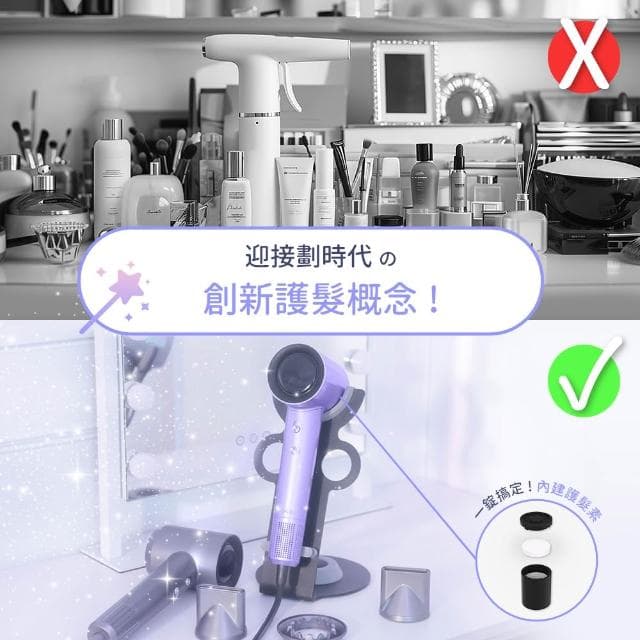 【DIKE】等離子護髮吹風機 【SGS認證 植萃護髮錠】 等離子 吹風機 恆溫吹風機 磁吸式吹嘴吹風機 HBF210