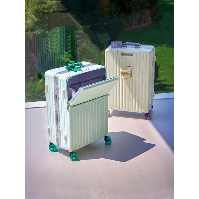 買一送三 前開式行李箱 登機箱 鋁框行李箱 旅行箱 登機箱 上掀式行李箱 多功能旅行箱 海關鎖 20吋24吋28吋 