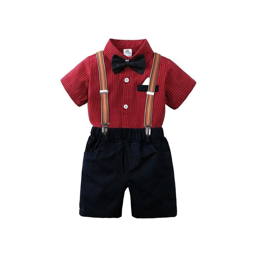 男童禮服英倫風2025夏季中小童生日宴會花童西裝帥氣兒童紳士套裝