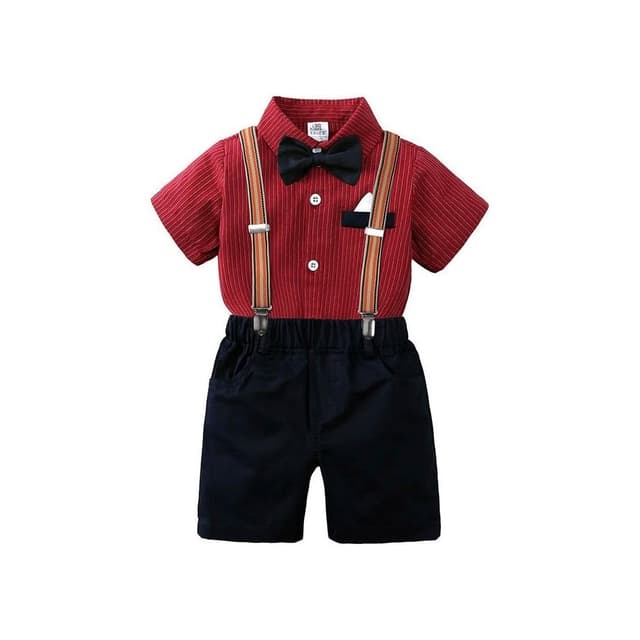 男童禮服英倫風2025夏季中小童生日宴會花童西裝帥氣兒童紳士套裝