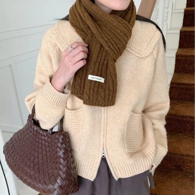 圍巾女麻花含羊毛圍巾女冬針織八字純色百搭新款高級感韓版學院風保暖披肩圍巾質感圍巾冷氣披肩空調百搭保暖圍脖防風圍脖韓版圍巾