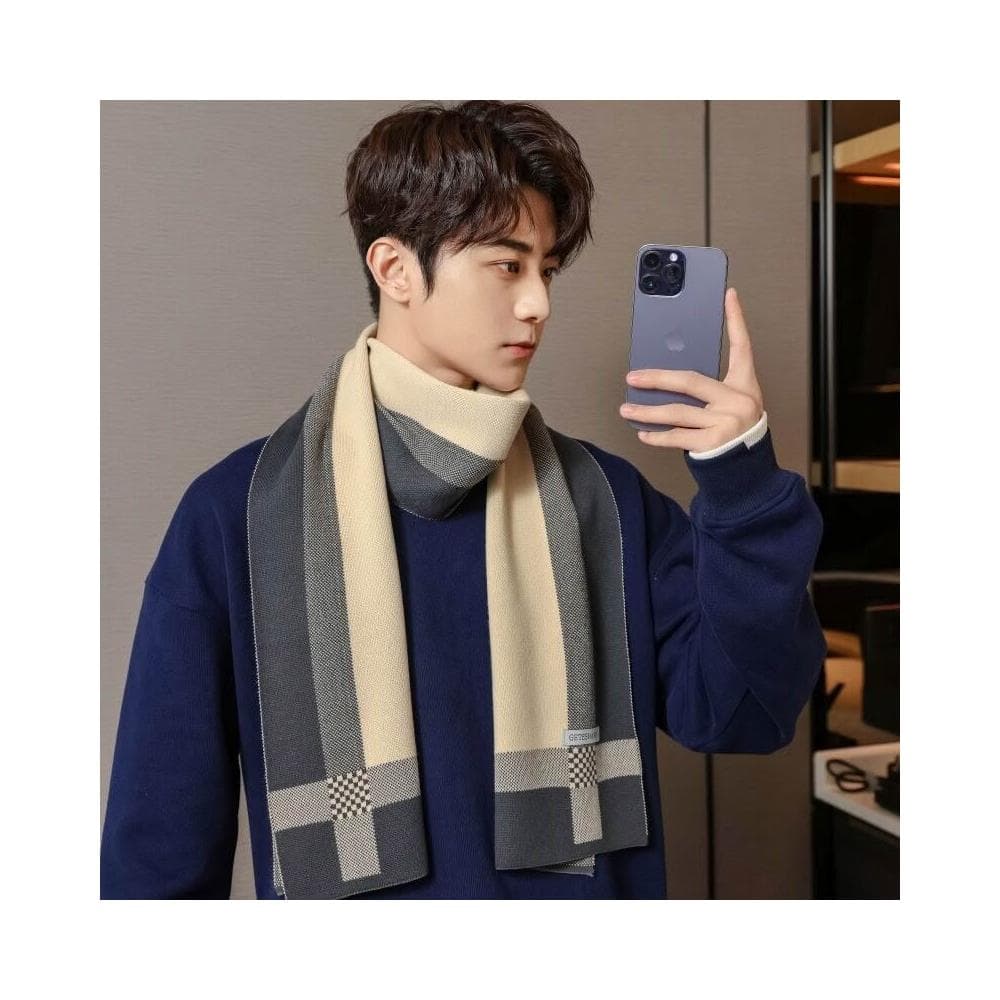 圍巾男冬季學生初高中生男士圍巾女保暖圍脖青少年保暖加厚戶外防寒圍脖男士時尚保暖質感親膚圍巾圍脖防風圍脖披肩男士針織圍巾
