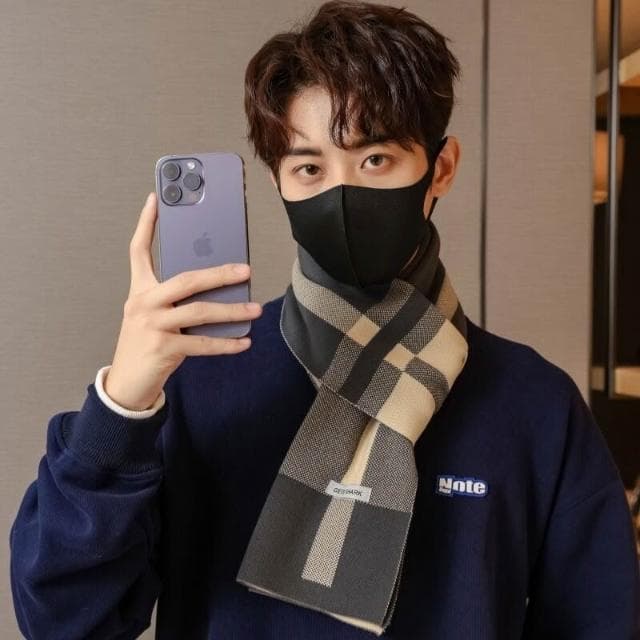 圍巾男冬季學生初高中生男士圍巾女保暖圍脖青少年保暖加厚戶外防寒圍脖男士時尚保暖質感親膚圍巾圍脖防風圍脖披肩男士針織圍巾