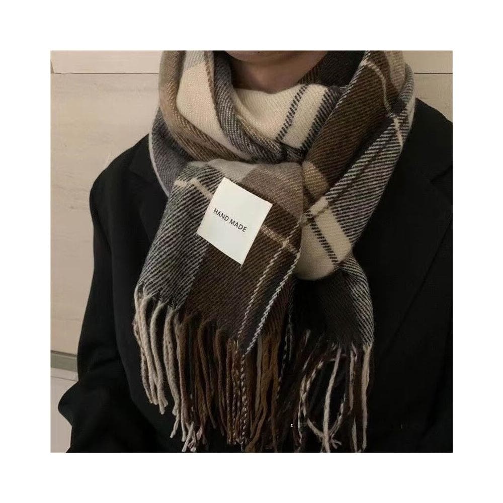 圍巾男女冬季格子男友生日學生韓版百搭網紅保暖情侶圍脖女戶外防寒圍脖男士時尚保暖質感親膚圍巾圍脖防風圍脖披肩男士針織圍巾