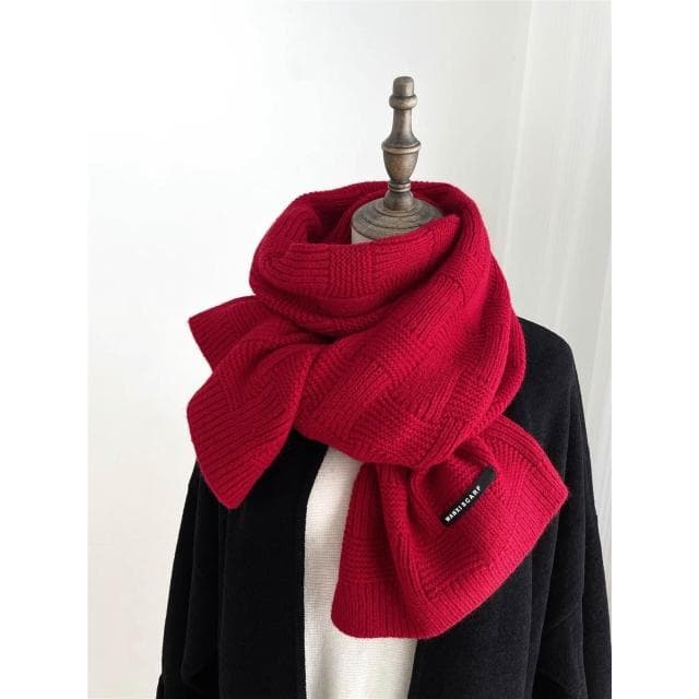 圍巾秋冬季純色毛線針織提花圍巾小香風韓版男女戶外保暖男女同款保暖圍巾百搭圍脖質感保暖圍巾素面圍巾韓版圍脖披肩長款披肩圍脖