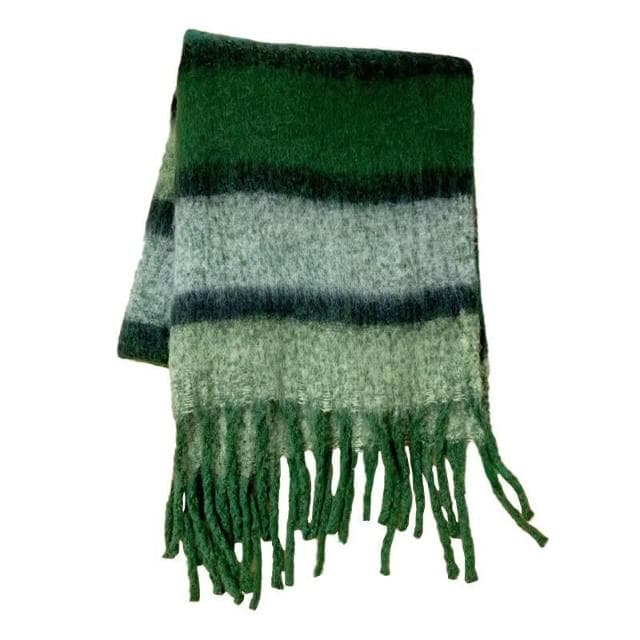 圍巾女條紋圍巾冬季女生高級感拉毛彩色保暖圍脖學生情侶披肩兩用保暖披肩圍巾質感圍巾冷氣披肩空調百搭保暖圍脖防風圍脖韓版圍巾