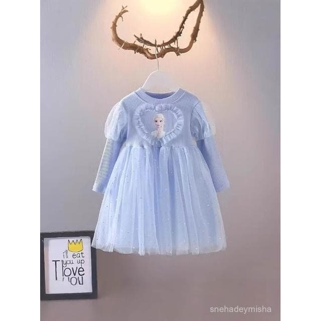 艾莎公主裙春秋季新款服愛莎連衣裙女童2025新款生日禮服洋氣