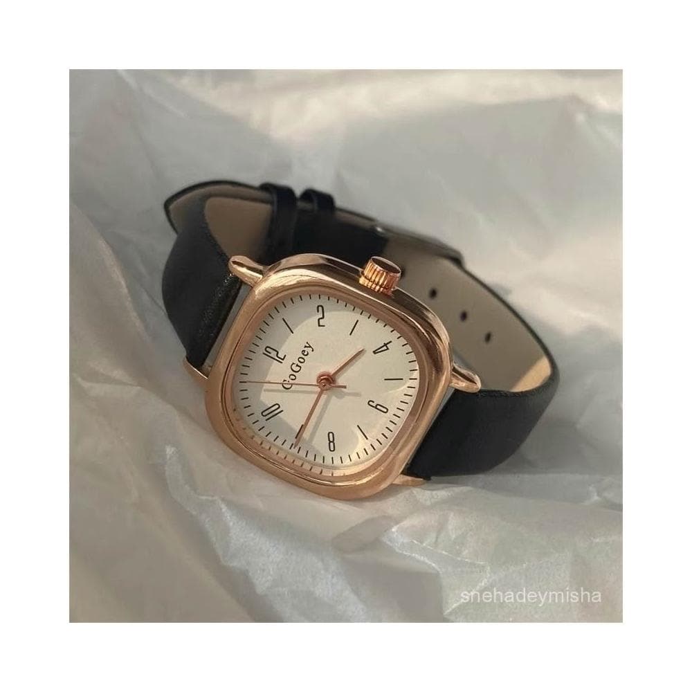 方形手錶女款初高中學生高顔值小衆輕奢高級感方糖女生考試用石英