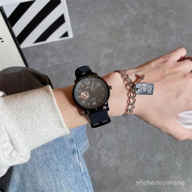 潮流帥氣高級感手錶男女款高中學生簡約防水高顔值小衆冷淡風情侶