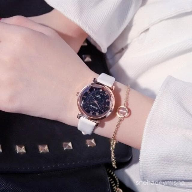 夜光少女星空手錶高顔值ins學生韓版氣質數字閨蜜網紅高級感小衆