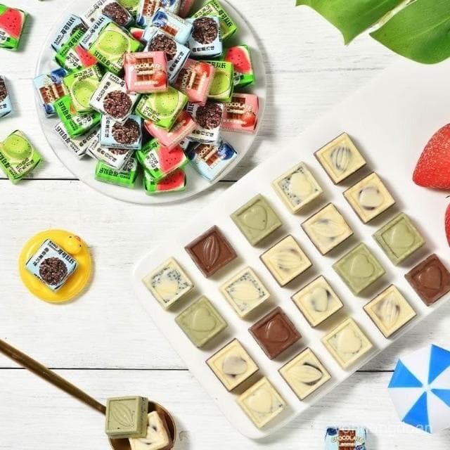 心心相印 黑巧夾心巧克力曲奇白巧克力混閤裝網紅水果獨立包裝食品零食